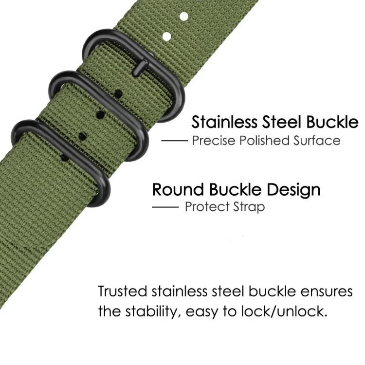xDfind Ring Buckle Nylon Canvas Watch Band, For Samsung Galaxy Watch Ultra / Ultra 2025, For Samsung Galaxy Watch8 / 8 Classic, For Samsung Galaxy Watch 7 / 6 / 5 / FE, For Samsung Galaxy Fit3 SM-R390