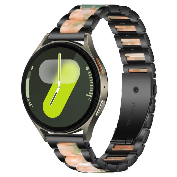 xDfind Three Beads Metal Resin Watch Band, For Samsung Galaxy Watch Ultra/Ultra 2025, For Samsung Galaxy Watch8 / 8 Classic, For Samsung Galaxy Watch 7 / 6 / 5 / FE