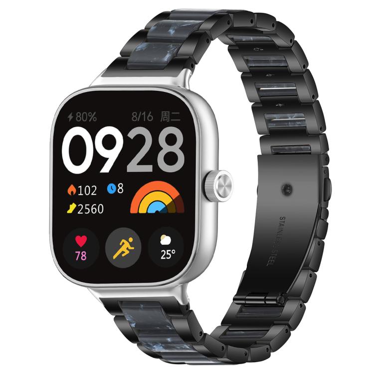 xDfind Three Beads Metal Resin Watch Band, For Redmi Watch6/5/4/Xiaomi Band 9 Pro/8 Pro, For Xiaomi Smart Band 10 / 9 / 8, For Redmi Watch 3