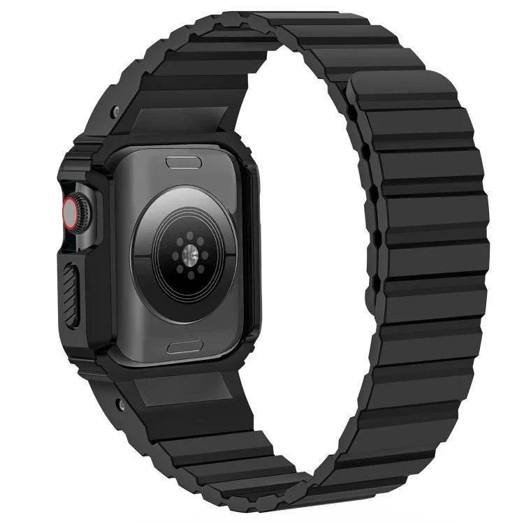 xDfind Magnetic Silicone Watch Band with Integrated Watch Cover, For Apple Watch 42 / 44 / 45mm, For Apple Watch Series 10 / 11 46mm, For Apple Watch Series 10 / 11 42mm, For Apple Watch Ultra 3 / 2 / 1 49mm, For Apple Watch 38 / 41mm