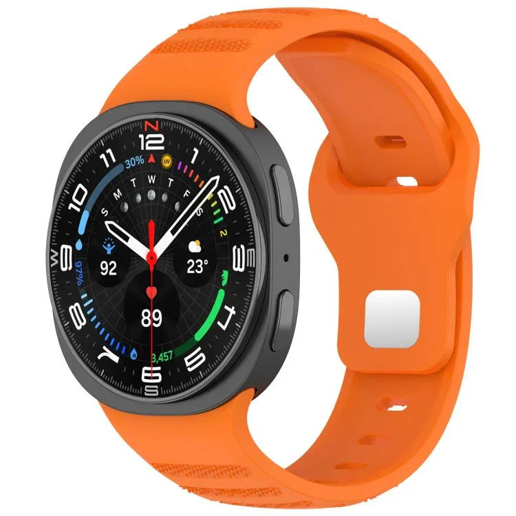 xDfind Round Dots Silver Stud Buckle Silicone Watch Band, For Samsung Galaxy Watch Ultra/Ultra 2025, For Samsung Galaxy Watch8 / 8 Classic