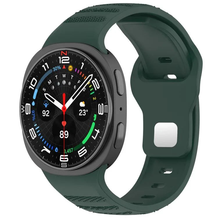 xDfind Round Dots Silver Stud Buckle Silicone Watch Band, For Samsung Galaxy Watch Ultra/Ultra 2025, For Samsung Galaxy Watch8 / 8 Classic
