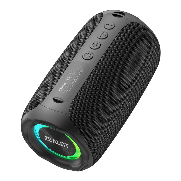 Zealot M2 8W Portable Outdoor RGB Bluetooth Speaker, with 2pcs Microphones, with 1pc Microphone