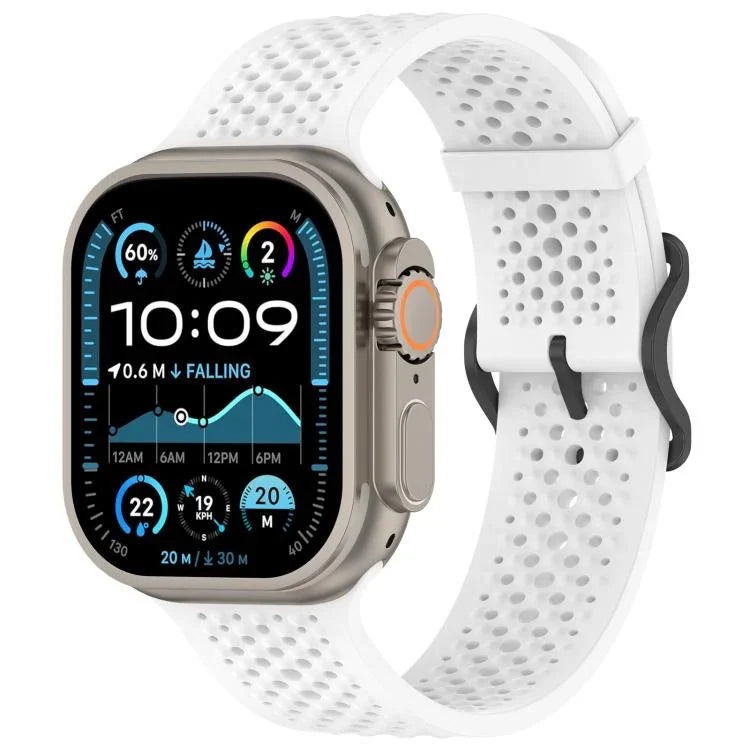 xDfind Breathable Silicone Watch Band, For Apple Watch 42 / 44 / 45 / 46 / 49mm, For Apple Watch 38 / 40 / 41 / S10 42mm