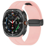 xDfind  Flat Head Groove Folding Black Buckle Silicone Watch Band, For Samsung Galaxy Watch Ultra / Ultra 2025