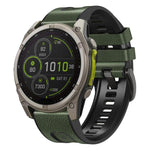 xDfind Leather Skin Silicone Quick Release Watch Band, For Garmin 26mm, For Garmin 22mm