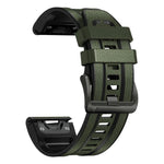 xDfind Leather Skin Silicone Quick Release Watch Band, For Garmin 26mm, For Garmin 22mm