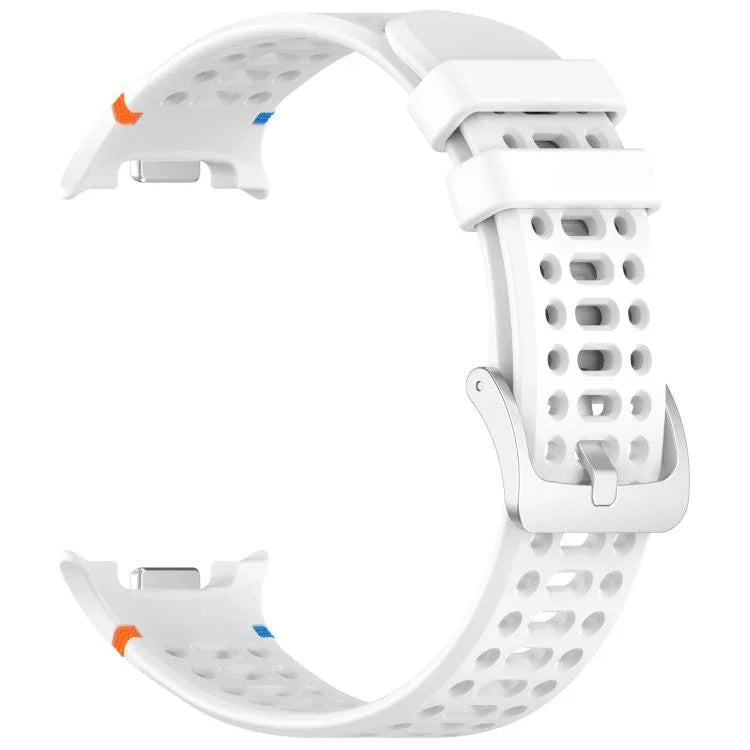xDfind Alloy Silver Buckle Breathable Hole Silicone Watch Band, For Samsung Galaxy Watch8 / Watch8 Classic