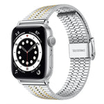 xDfind Seven Beads Buckle Stainless Steel Watch Band, For Apple Watch 42 / 44 / 45 / 46 / 49mm, For Apple Watch 38 / 40 / 41 / S10 42mm