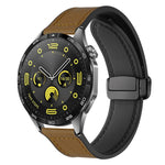 xDfind Crazy Horse Pattern Silicone Skin Magnetic Buckle Watch Band, 18mm, 20mm, 22mm