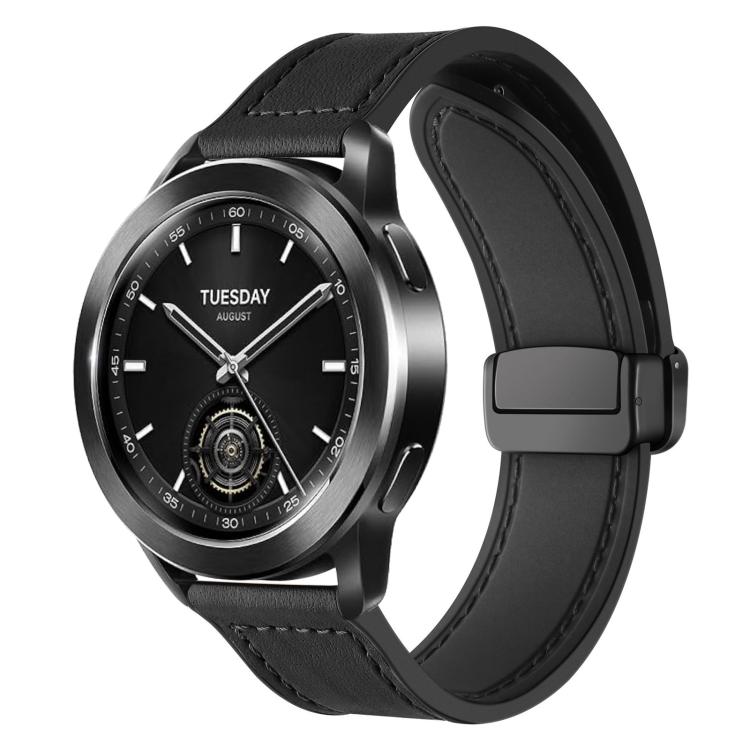 xDfind Crazy Horse Pattern Silicone Skin Magnetic Buckle Watch Band, 18mm, 20mm, 22mm