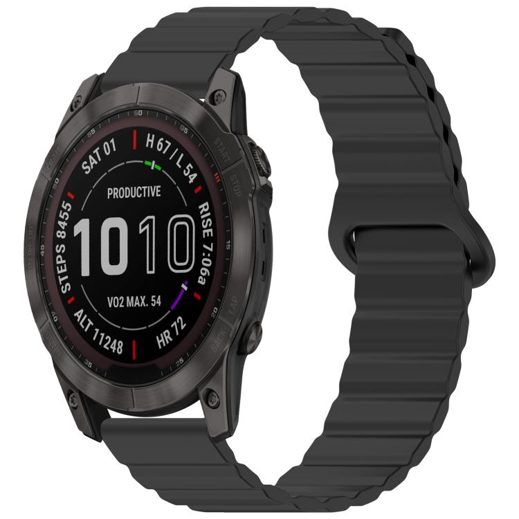 xDfind Loop Magnetic Glossy Silicone Watch Band, For Garmin Fenix 8/7X/6X/5X 26mm, For Garmin Forerunner 45 / 45S / Swim 2