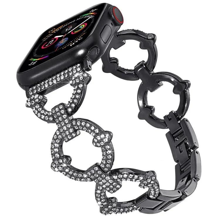xDfind O-shaped Diamond Metal Watch Band, For Apple Watch 42 / 44 / 45 / 46 / 49mm, For Apple Watch 38 / 40 / 41 / S10 42mm