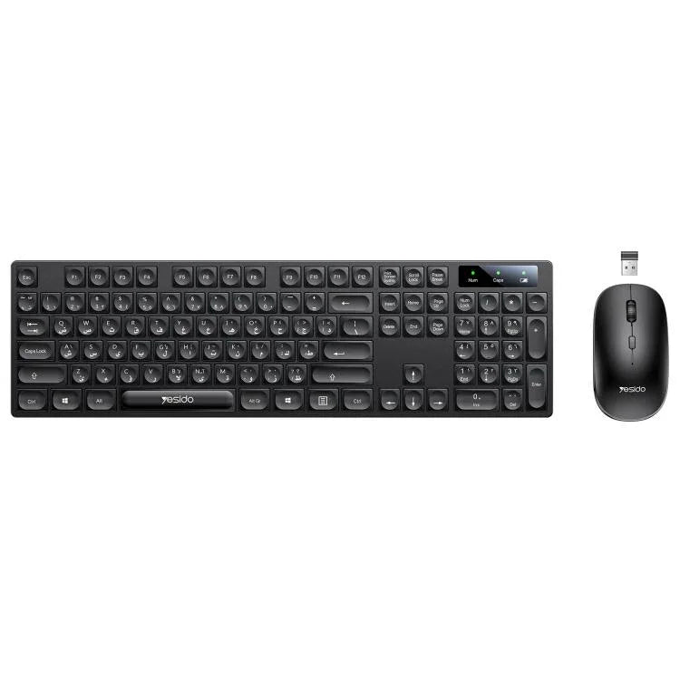 Yesido KB42 2.4G Business Wireless Keyboard Mouse Set, Arabic Version, English Version