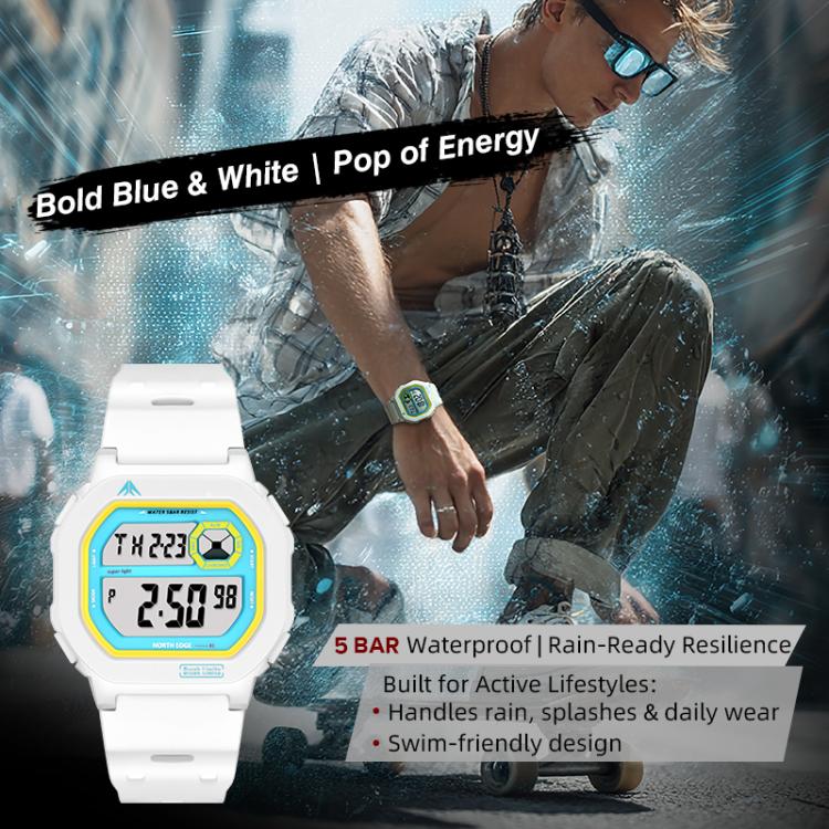 NORTH EDGE X1 Outdoor Single Display Square Waterproof Luminous Electronic Watch