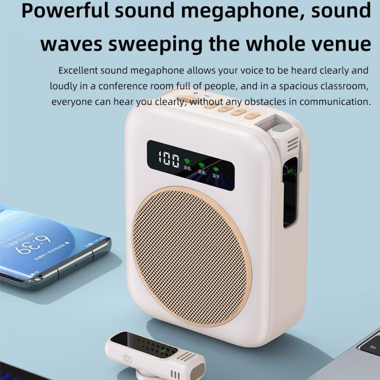 M10 Mini Wireless Microphone Teaching Voice Amplifier with Screen Display