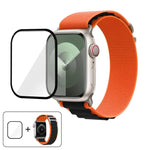 Buckle Loop Nylon Watch Band with 3D Curved Film, For Apple Watch Series 10 46mm