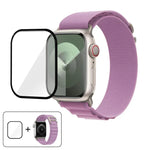 Buckle Loop Nylon Watch Band with 3D Curved Film, For Apple Watch Series 10 42mm