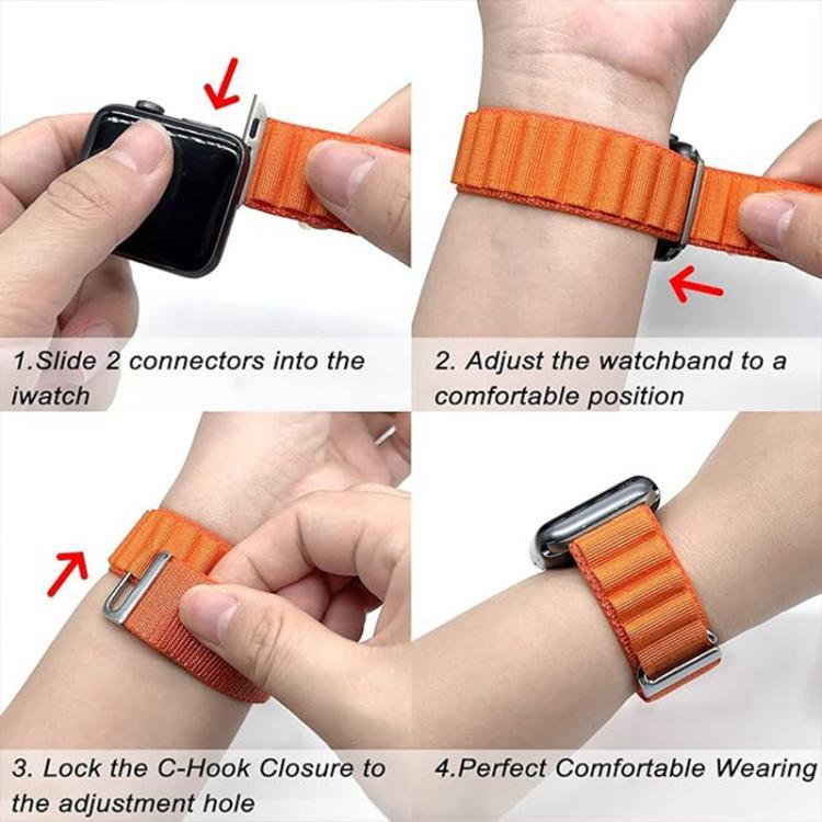 Buckle Loop Nylon Watch Band with 3D Curved Film, For Apple Watch Series 38mm