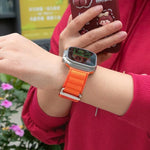 Buckle Loop Nylon Watch Band with 3D Curved Film, For Apple Watch Series 10 46mm