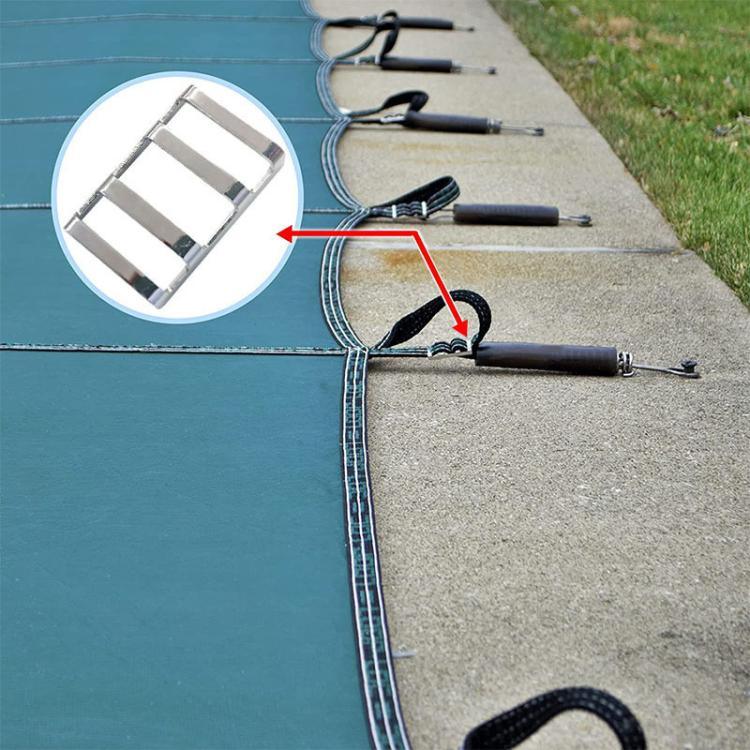 Swimming Pool Mesh Enclosure Stainless Steel Bar Buckle Swimming Pool Safety Cover Fixed Buckle, 3pcs/Pack