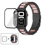 Three Beads Stainless Steel Watch Band with 3D Curved Film, For Apple Watch Series 42mm