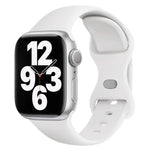 Butterfly Buckle Silicone Watch Band with 3D Curved Film, For Apple Watch Series 41mm, For Apple Watch Series 38mm, For Apple Watch Series 42mm