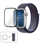 Basic Nylon Loop Watch Band with 3D Curved Film, For Apple Watch Series 40mm, For Apple Watch Ultra 2 / 1 49mm, For Apple Watch Series 45mm