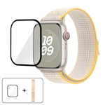 Nylon Loop Watch Band with 3D Curved Film, For Apple Watch Series 41mm, For Apple Watch Series 38mm, For Apple Watch Series 42mm