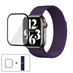 Milanese Stainless Steel Watch Band with 3D Curved Film, For Apple Watch Series 41mm, For Apple Watch Series 38mm, For Apple Watch Series 42mm