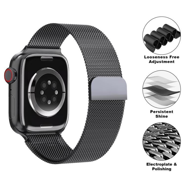 Milanese Stainless Steel Watch Band with 3D Curved Film, For Apple Watch Series 10 46mm, For Apple Watch Series 10 42mm, For Apple Watch Series 44mm