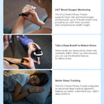 GL2 1.47 inch TFT Screen Fitness Tracker Smart Wristband Support Heart Rate Monitoring