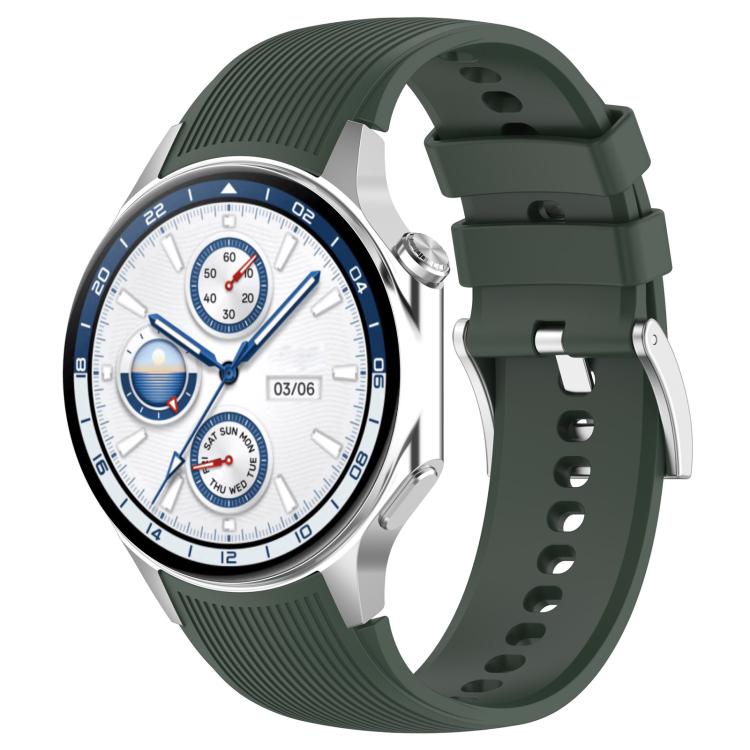 xDfind Silver Buckle Silicone Watch Band, For OPPO Watch X / X2 / OnePlus Watch 2