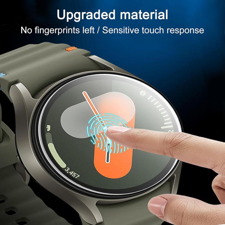 Wave Stitching Silicone Watch Band with 3D Curved Film, For Samsung Galaxy Watch4 Classic 46mm, For Samsung Galaxy Watch4 Classic 42mm, For Samsung Galaxy Watch5 Active 40mm, For Samsung Galaxy Watch5 Active 44mm