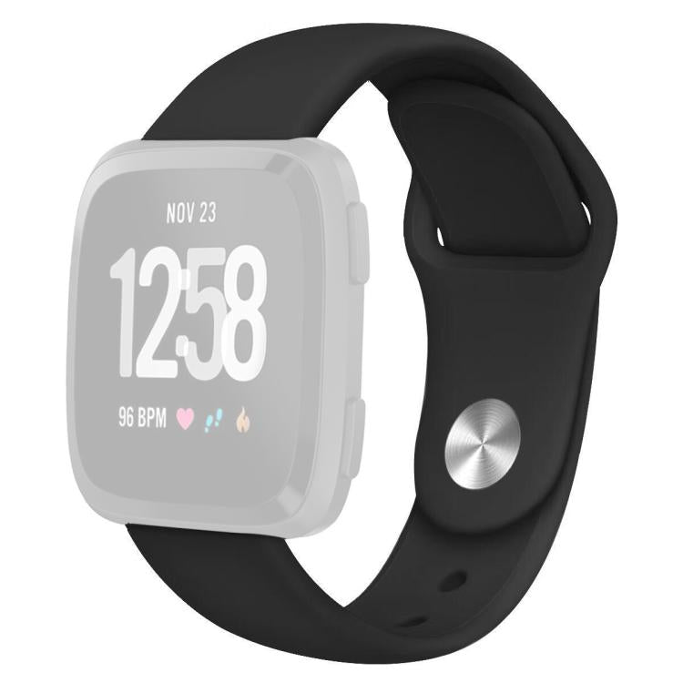 For Fitbit Versa 2 / Versa / Versa Lite xDfind Rivet Buckle Solid Color Silicone Watch Band, S, L