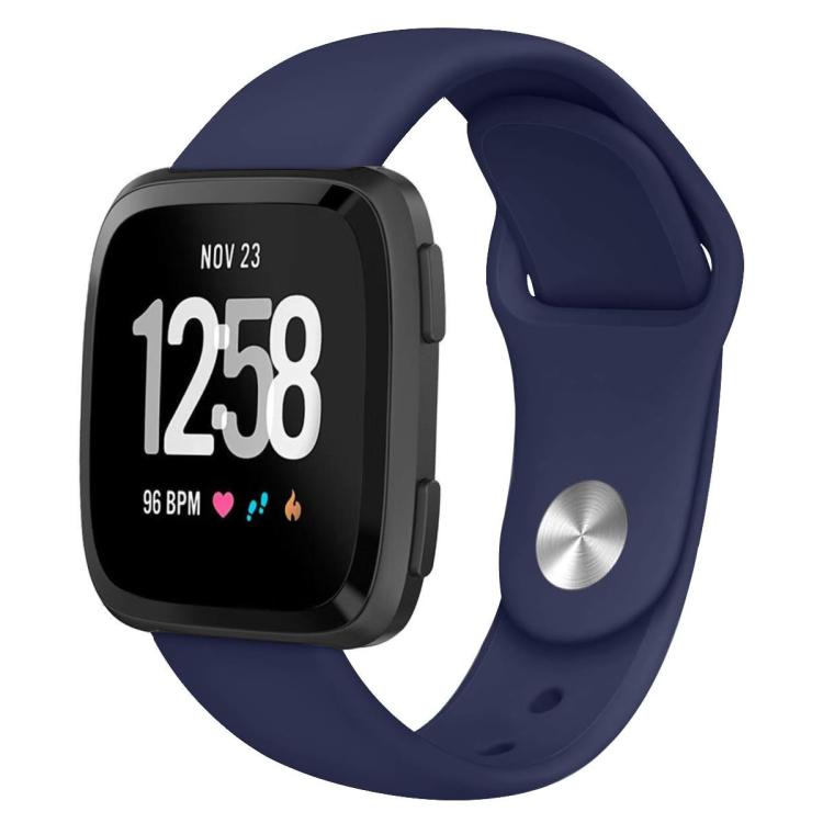 For Fitbit Versa 2 / Versa / Versa Lite xDfind Rivet Buckle Solid Color Silicone Watch Band, S, L