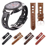 xDfind Silver Buckle Three-hole Breathable Genuine Leather Watch Band, 20mm, 22mm, 24mm