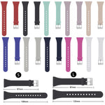 For Fitbit Versa 2 / Versa / Versa Lite xDfind Silver Buckle Slim Solid Color Silicone Watch Band, S, L