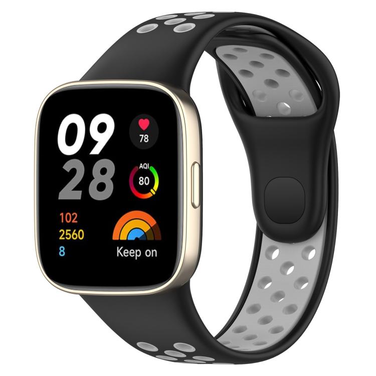 xDfind Press Button Sports Two Color Silicone Watch Band, For Redmi Watch 3