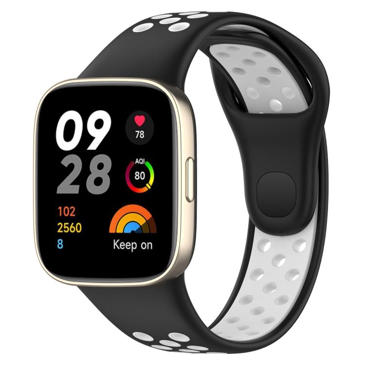 xDfind Press Button Sports Two Color Silicone Watch Band, For Redmi Watch 3
