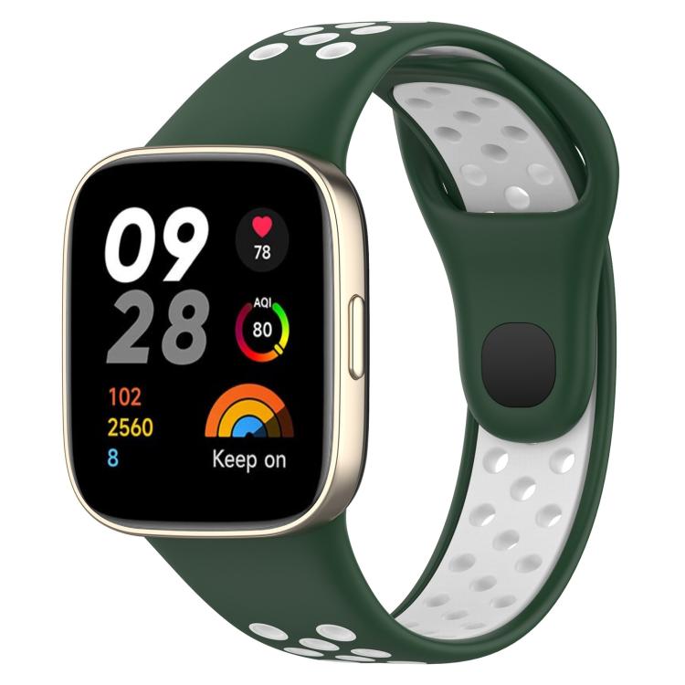 xDfind Press Button Sports Two Color Silicone Watch Band, For Redmi Watch 3