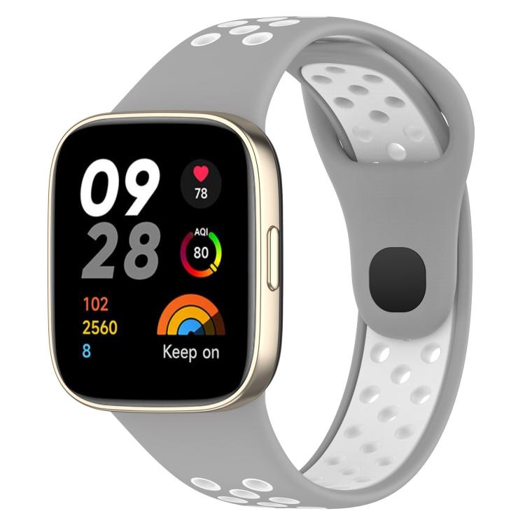 xDfind Press Button Sports Two Color Silicone Watch Band, For Redmi Watch 3