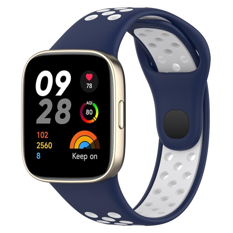 xDfind Press Button Sports Two Color Silicone Watch Band, For Redmi Watch 3