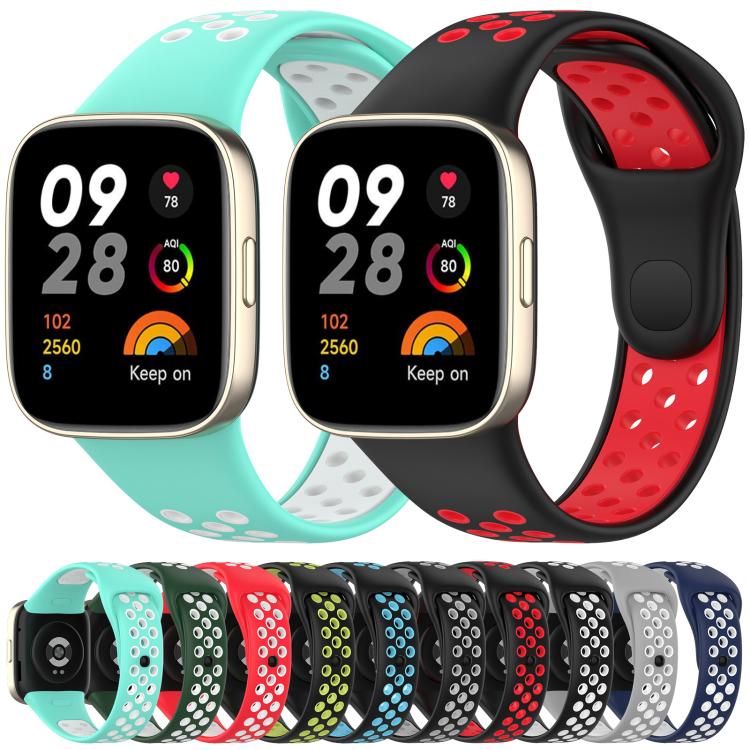 xDfind Press Button Sports Two Color Silicone Watch Band, For Redmi Watch 3