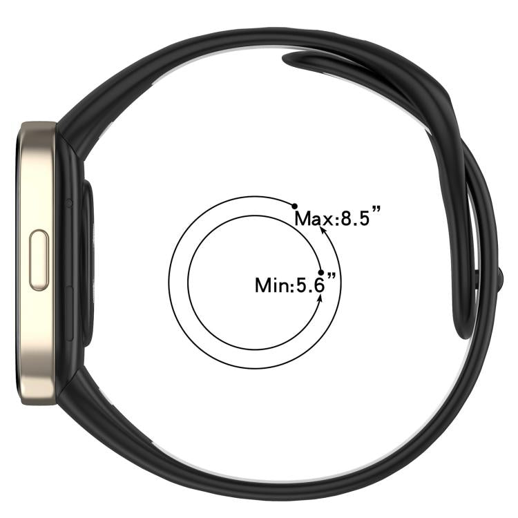 xDfind Press Button Sports Two Color Silicone Watch Band, For Redmi Watch 3
