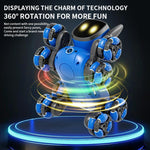 JJR/C Q200 Small Eight-wheeled Multi-function Remote Control Robot Dog with RC Watch