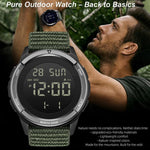 NORTH EDGE TERRAX Outdoor Luminous Waterproof Men Multifunctional Nylon Strap Sports Watch