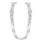 xDfind Thin Bracelet Diamond Metal Stainless Steel Watch Band, 14mm