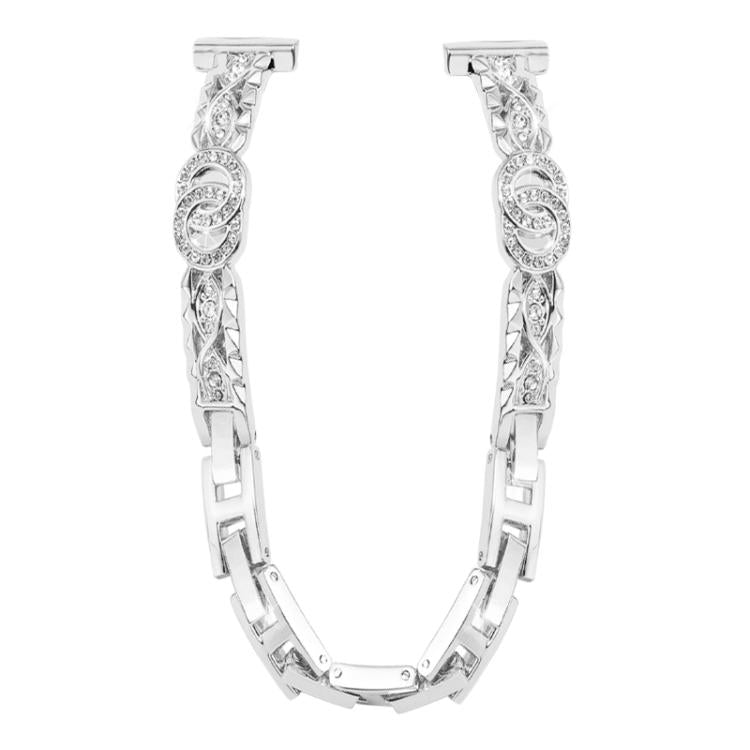 xDfind Thin Bracelet Diamond Metal Stainless Steel Watch Band, 14mm