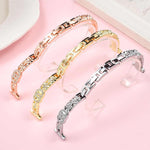 xDfind Thin Bracelet Diamond Metal Stainless Steel Watch Band, 14mm
